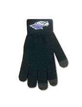 Texting Gloves - Black with Patch Logo