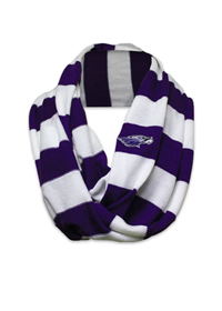 Scarf - Infinity Style with Stripe Design and Patch Logo