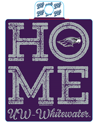 Sticker - Purple Square Home UW-Whitewater