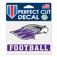 Decal - 4"x5" Mascot over Football