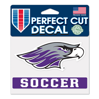 Decal - 4"x5" Mascot over Soccer