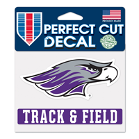 Decal - 4"x5" Mascot over Track & Field