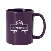 Mug - 11 oz Mascot over UW-Whitewater Banner Design