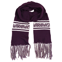 Scarf - Purple Knit with Warhawks