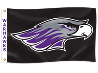 Flag - 3' x 5' Ultra Wave Flag with Mascot and Warhawks