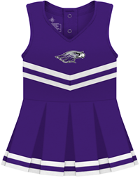 Creative Knitwear Baby Cheerleading Dress with Embroidered Patch Warhawk