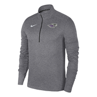 Nike 1/4 Zip Sweatshirt Carbon Heather with Embroidered Mascot