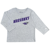 Champion Toddler Long Sleeve T-Shirt with Warhawks over Mascot