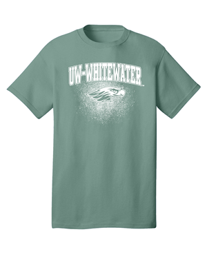 Image of Freedomwear T-Shirt Pastel UW-W over Mascot -  mint