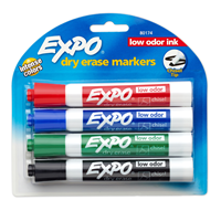 Dry Erase Markers - Expo Chisel Tip Count: 4
