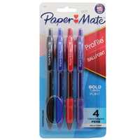 Pens - PaperMate Ball Point Bold Pen Count:4