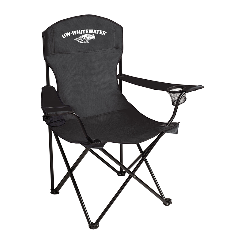 Chair - UW-Whitewater with Mascot Folding Chair with Case and Cup Holder