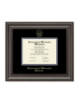 Gold Embossed Diploma Frame In Acadia With Black/Purple Mats