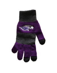 Texting Gloves - Purple with Patch Logo