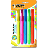 Highlighter - BIC Brite Liner Retractable Count: 5