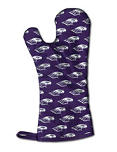 Neil Oven Mitt with Silver Mascot Repeating