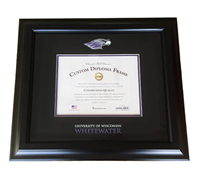 Midnight Diploma Frame With Satin Black And Purple Mat