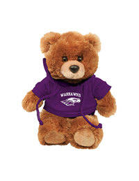 MCM Plush Brown Bear with Purple Sweatshirt