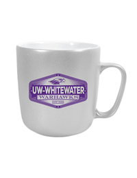 Mug - Gray with Purple Mascot over UW-Whitewater Warhawks