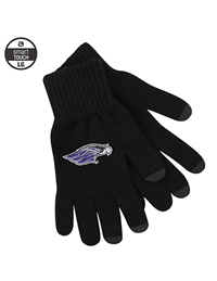 Texting Gloves - Black Large Size with Patch Logo
