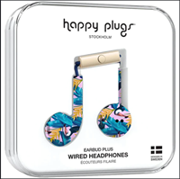 Headphones - Happy Plugs Blue/Yellow