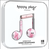 Headphones - Happy Plugs Pink/Cream