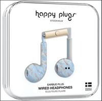 Headphones - Happy Plugs Light Blue/Cream