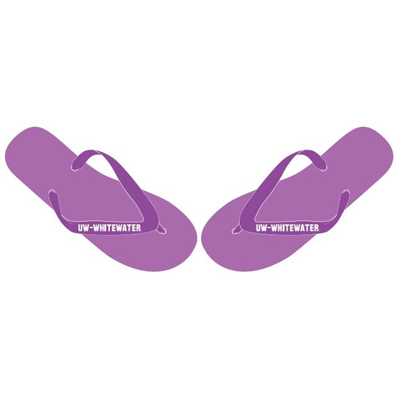 Flip Flops - Purple Imprinted