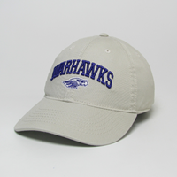 Hat - Stone Color Raised Embroidery Warhawks over Mascot