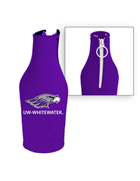 MCM Bottle Koozie with Zipper Mascot over UW-Whitewater