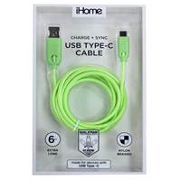 Cable - iHome USB Typer-C Cable Green