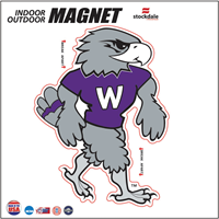 Stockdale Indoor Outdoor Throwback Willie Mascot Magnet 4.75in x 3.5in