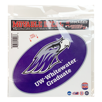Image of Decal - Repositionable Mascot over UW-Whitewater Graduate