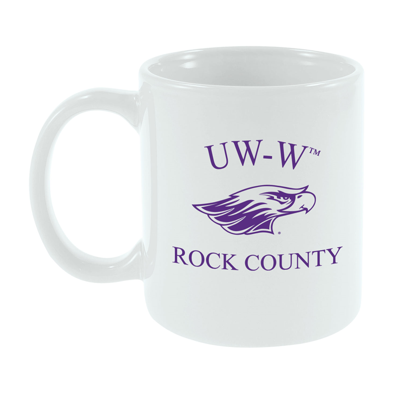 Mug - 11 oz. Cafe Mug UW-W over Mascot over Rock County (SKU 10584934104)