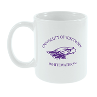 Mug - 11 oz University of Wisconsin arched over Mascot over Whitewater