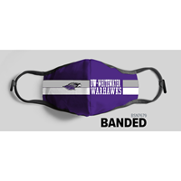 Face Mask - UW-W Warhawks Design  Adjustable Ear Loops