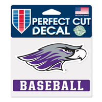 Decal - 4"x5" Mascot over Baseball