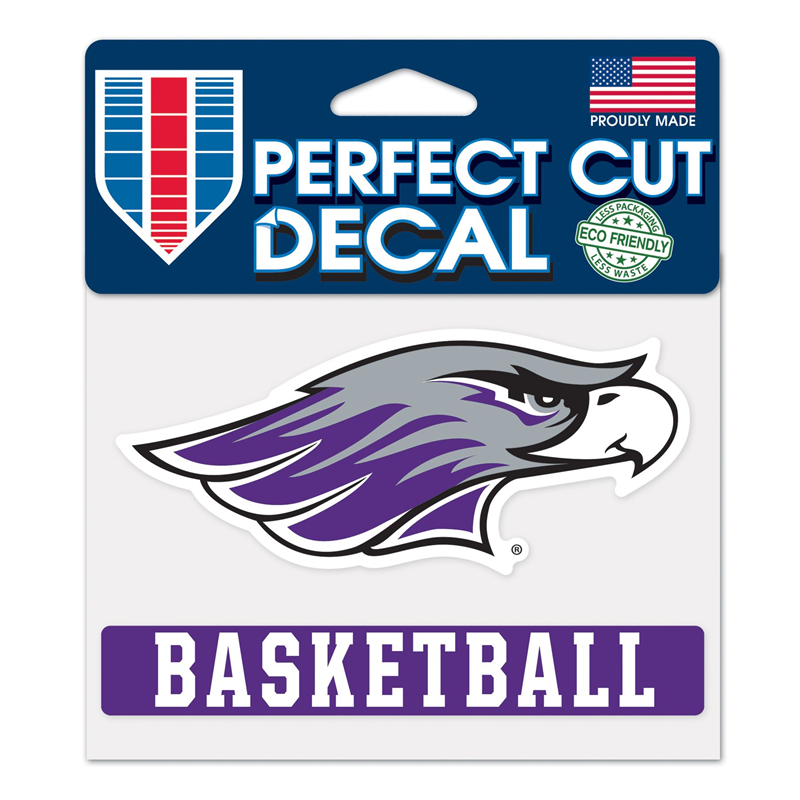 Decal - 4"x5" Mascot over Basketball
