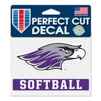 Decal - 4"x5" Mascot over Softball