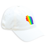 Hat - Embroidered Rainbow Pride WI State