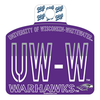 Sticker - Purple University of Wisconsin-Whitewater UW-W Warhawks