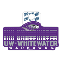 Image of Sticker - Purple Sliced UW-Whitewater Warhawks