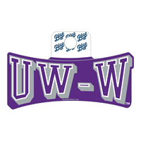 Sticker - Purple UW-W in Grey