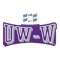 Image of Sticker - Purple UW-W in Grey