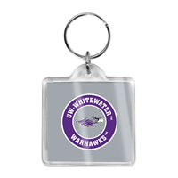 Key Chain - Grey Square with Circle Graphic