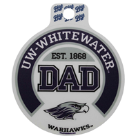 Sticker - 3.5" Circle UW-Whitewater Dad