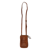 Purse/Tote - UWW Brown Leather Phone Purse with Imprinted Mascot