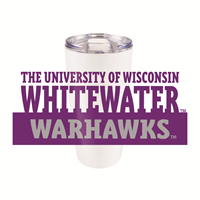 Tumbler - 20 oz White with Full University Name and Warhawks