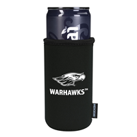 Koozie - Small Black Koozie with Mascot and Warhawks