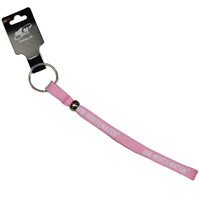 Lanyard - Soft Pink Wristlet UW-Whitewater with Keychain Loop